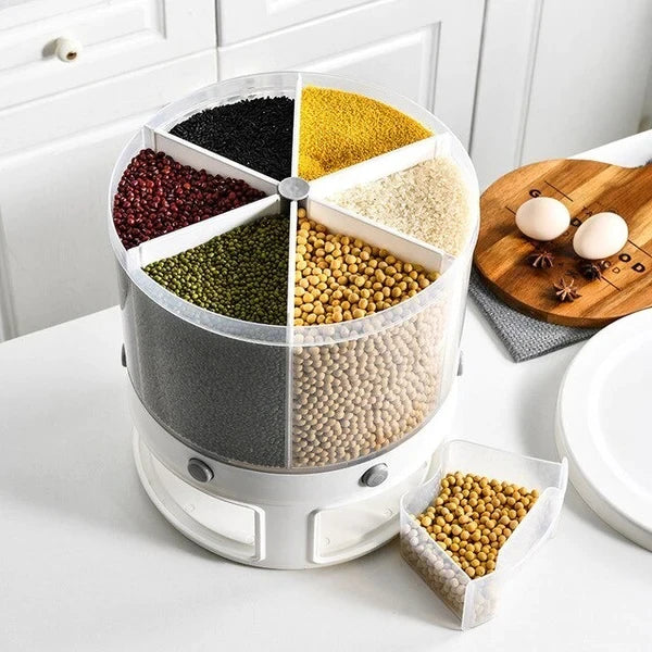 Dispensador de Granos Giratorio 360° – Orden y Estilo en tu Cocina 🍚🔄