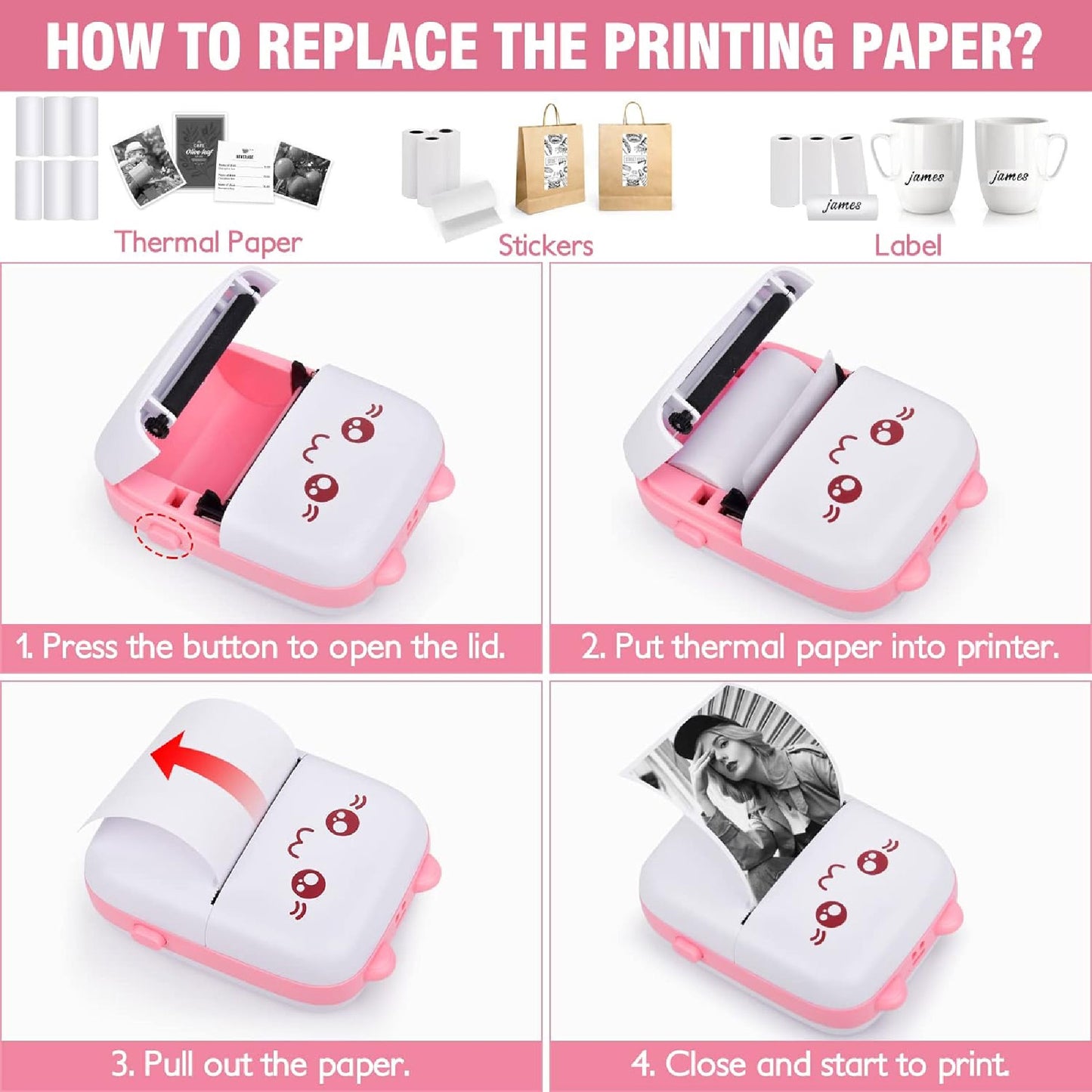 🖨️ Mini Impresora Térmica Portátil 📋✨