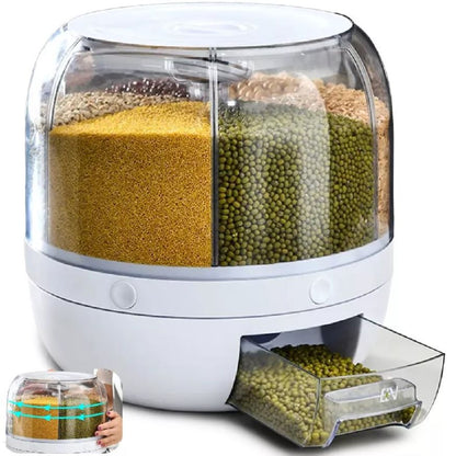Dispensador de Granos Giratorio 360° – Orden y Estilo en tu Cocina 🍚🔄