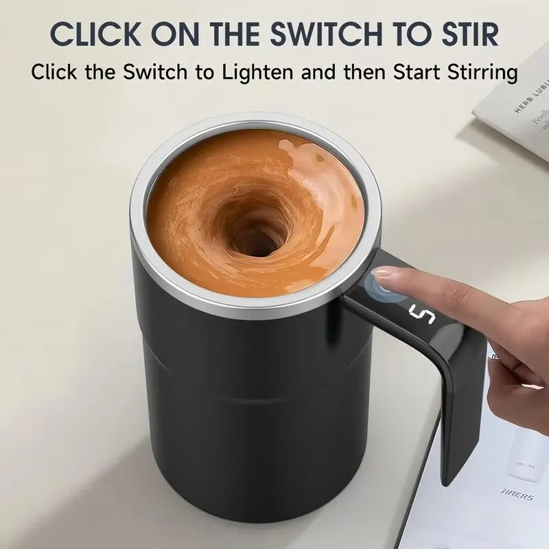 Taza Eléctrica 2 en 1: Mezcla y Calienta – Recargable y Portátil 🔥☕